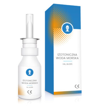 Izotoniczna woda morska z kwasem hialuronowym i ekstraktem z aloesu, spray do nosa